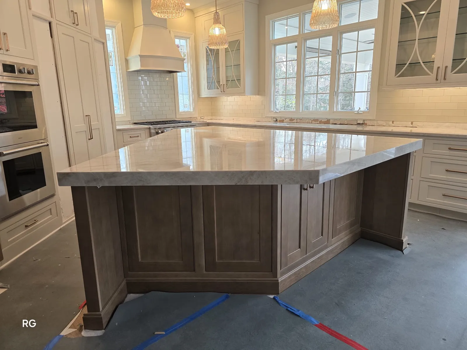 Luxury estate kitchen remodel with custom cabinetry