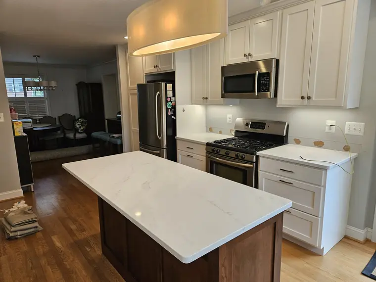Full-overlay shaker cabinetry in a custom kitchen